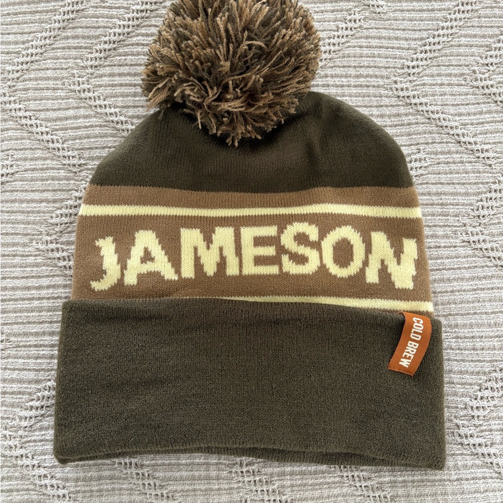 Jameson Brown Pom-Pom Beanie - Cold Brew